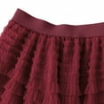 thumbnail image 6 of EHRWE Women's Skirt A Line Pleated Skirt Long Tutu Skirt Ruffle Mesh Vintage Calf Length Chiffon High Waist Skirt Festival Party Skirt, 6 of 6