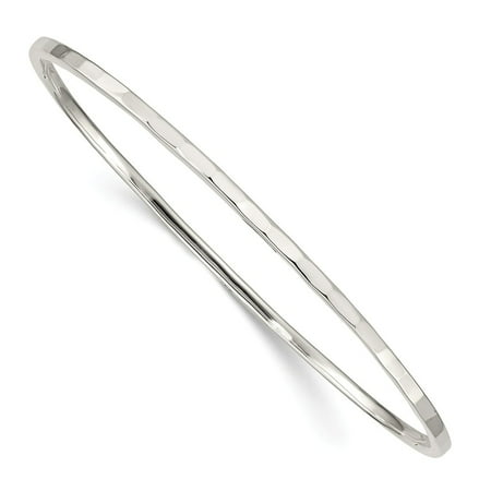 Hammered Silver Bangle - Roy Rose Jewelry Sterling Silver Hammered Bangle 7.8'' length