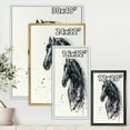 thumbnail image 4 of Designart 'Close Up of Friesian Horse With Long Manes' Farmhouse Framed Canvas Wall Art Print, 4 of 5