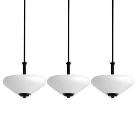 - Philips Veccia Hanging Ceiling 3 Light Glass Pendant Fixture, Bronze (3 Pack)