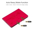 thumbnail image 2 of iPad 7th Generation Case 10.2", Allytech Slim Fit Cat & Women Embossed Smart Cover Auto Sleep Wake Magnetic Drop Protection Stand Cards Holder Wallet Case Cover for Apple iPad 10.2" 2019, Red, 2 of 8