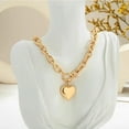 thumbnail image 5 of Gold Puffy Heart Necklace for Women Chunky Heart Choker Necklace Gold Love Statement Pendant Necklace Trendy Jewelry Gift for Women, 5 of 13