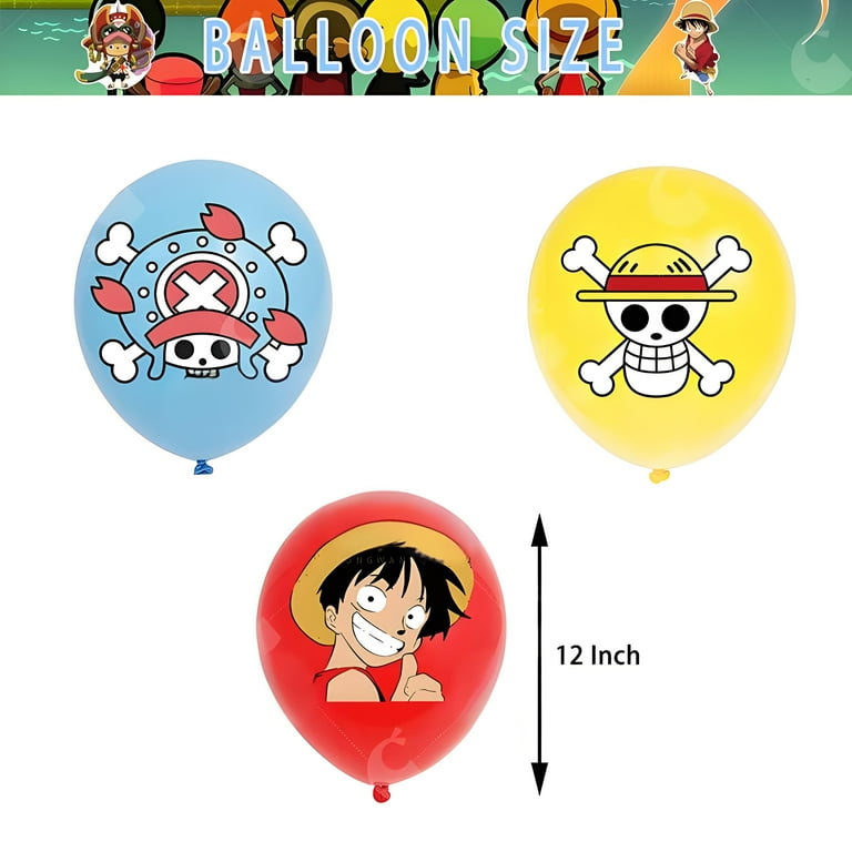 36Pcs 12 Inch Balloons One Piece Cartoon Theme Balloons for