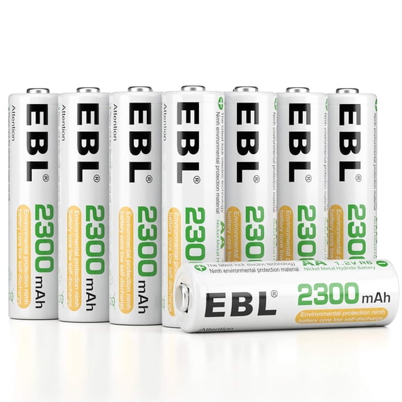 Baterías recargables EBL AA 2300 mAh NiMH, paquete de 16
