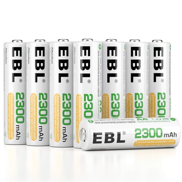 Baterías recargables EBL AA 2300 mAh NiMH, paquete de 16