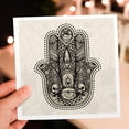 thumbnail image 7 of 3drose, Hand of Fatima Hamsa Mandala Style, 12 Greeting Cards with Envelopes, 7 of 7