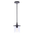 thumbnail image 2 of Craftmade ZA3611-MN Canon Outdoor Clear Glass Pendant, 1-Light 60 Watt, 10"H x 8"W, Midnight, 2 of 7