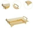 thumbnail image 6 of deevoka Rectangle Serving Tray Nordic Iron Art Tray for Household Vanity Dining Room Gold, 6 of 9