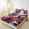 thumbnail image 4 of Feelyou Cartoon Football Boys Bed Sheets, Art Graffiti Abstract King Sheets, Soccer Sport Lover Sheet Set, Breathable Home Decor, 4pcs, 4 of 7