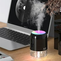 BZPIZ Travel Humidifier Portable,Natural Home Aromatherapy Aroma Diffuser with 7 Led Color Changing Light,USB Personal Desktop Humidifier for Car,Office Room,Bedroom