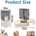 thumbnail image 4 of Dispensador de agua y comida para mascotas, 2 en 1 de gran capacidad, translúcido, automático, dispensador de agua y comida para gatos, comedero para mascotas, bebedero para cachorros (gris), 4 of 5