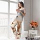 thumbnail image 5 of Fotbe Relaxing Cat With Tea Pantalones de Pijama para Mujer, Pantalones de Dormir, Pantalones Pj con Cordón y Bolsillos-X-Large, 5 of 6