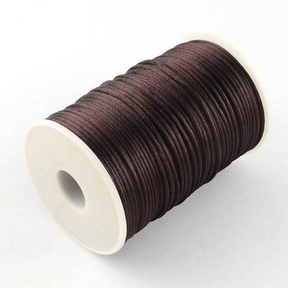 1Roll Polyester Cords Saddle Brown 2mm 98.42 yards(90m)/roll