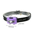 thumbnail image 3 of IPX6 Lampe Frontale Mini Étanche 4 Modes 122lm pour Jogging Extérieur Lampe de Poche Frontale Réglable Lanterne Fournitures d'Éclairage Violet, 3 of 6