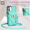 for iPhone 11 Wallet Case, iPhone 11 Zipper Purse Crossbody Wallet