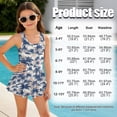 thumbnail image 5 of DISNIMO Palm Tree Print Girl One Piece Swimsuit Kids Sleeveless Swimwear Skirted Soft U Neck Bathing Suit Quick Dry Swim Dress 3-4Y, 5 of 8