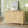 thumbnail image 2 of Swedhaus Fluted Sideboard Buffet Cabinet,Wood Storage Cabinet with 3 Doors & Adjustable Shelves,Long Sideboard Table for Home Living Room Dining Room, 2 of 7