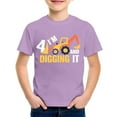 thumbnail image 4 of shoper Car Tees, Boys Shirts Size 8 Vehicle Print Crew Neck Short Sleeve Soft Summer Tops Back to School T-Shirts Toddler To Big Kid Light Purple 130, 4 of 5