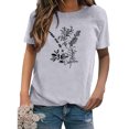 thumbnail image 2 of CEHVOM T-shirt à Manches Courtes Imprimé Mode pour Femmes Blouse Décontractée en Solde, 2 of 7