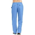 thumbnail image 4 of Hfolob Men's Pants Linen Casual Trouser Spring Autumn Cotton Linen Casual Trouser Classic, 4 of 6