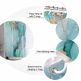 thumbnail image 5 of Teal Marble Shower Curtains for Bathroom Waterproof Fabric Bath Curtains Decor Bath Tub Curtain Modern Art Ink Painting Abstract Decorative Shower Curtain Sets with 12 Hooks, 72x72 Inch, 5 of 6