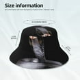 thumbnail image 3 of Balery Black Cobra Snake Sombreros para el sol para hombre y mujer, sombrero de pescador con UPF 50+, 3 of 6