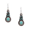 thumbnail image 3 of NUZYZ 1Set Women's Turquoise Pendant Rhinestone Earrings Necklace Jewelry Set, 3 of 8