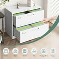 thumbnail image 6 of Fesbos Metal Lateral File Cabinets with Lock,2 Drawer Steel Wide Filing Organization Storage Cabinets,Home Office Furniture for Hanging Files Letter/Legal/F4/A4 Size, 6 of 8