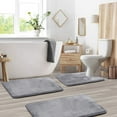 thumbnail image 4 of Memory Foam Bath Mat Set, Bathroom Rugs for 3 Pieces, Toilet Mats, Soft Comfortable, Water Absorption, Non-Slip, Thick, Machine Washable, Easier to Dry for Floor Mats, 4 of 7