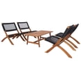 thumbnail image 3 of SAFAVIEH Blaze Outdoor Patio 5 Piece Coffee Set, Natural/Black, 3 of 11