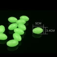 thumbnail image 6 of 100Pcs Oval Luminous Glow in Dark Rig Beads Sea Fishing Lure Floating Tackles, 6 of 6