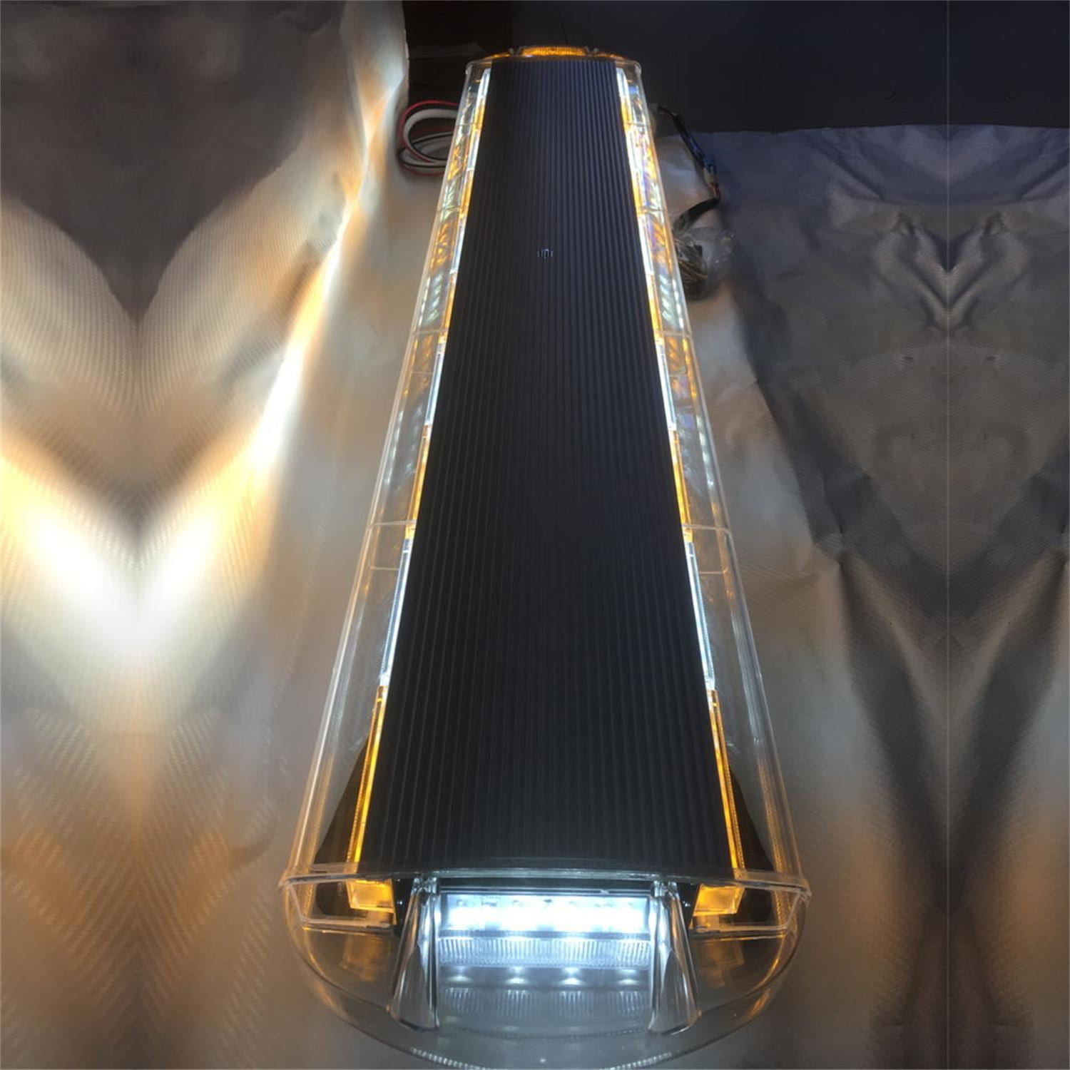 Wuzstar 47" 88 LED Amber White Emergency Strobe Light Beacon Warn Tow Truck Response Lamp with