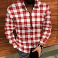 thumbnail image 4 of ZyeKqe Long Sleeve Shirts for Men Plaid Button down Blouses Loose Fitted Casual Collared Dress Shirts, 4 of 9