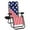 American Flag, variant on MoNiBloom Zero Gravity Lounge Chairs, Outdoor Patio Folding Beach Recliners with Headrest and Foot, Black