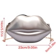 thumbnail image 3 of Candy Color Plastic Crossbody Bag Lip Shape Shoulder Evening Purse with Chain, 3 of 20