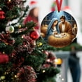 thumbnail image 6 of Boovnll Nativity Ornaments, Christmas Nativity Scene Ornaments Wooden Round Christmas Tree Decorations for Xmas Tree, Home, Office, Hanging Ornament, Religious Gifts, Christmas Decorations, 6 of 9