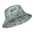 thumbnail image 2 of Bingfone Pirate Adventure Map Bucket Hat For Men Women,Packable Reversible Printed Sun Hats,Fisherman Outdoor Travel Hiking Beach Caps, 2 of 9