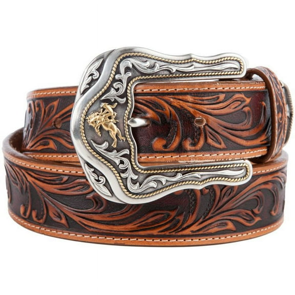 Tony Lama Men's Western Ride Leather Belt Tan 34