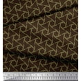 thumbnail image 2 of Soimoi Brown Cotton Duck Fabric Mimosa Pudica Leaves Print Fabric by Yard 44 Inch Wide, 2 of 3