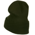 thumbnail image 2 of Big Stretch Plain Cuff Long Beanie - Olive XL-3XL, 2 of 5