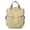 Khaki, variant on Unisex Couple Canvas Backpack Casual Washed Solid Color School Bookbag Back to School Backpack for Men Women