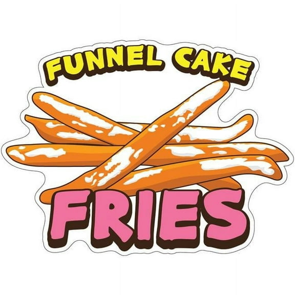 8 in. Decal Concession Stand Food Truck Sticker - Funnel Cake Fries