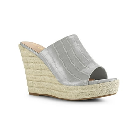 

Allegra K Women s Slip-On Platform Wedge Heel Wedge Sandals