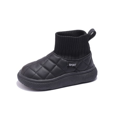 

2024 new snow boots women‘s winter thick-soled fleece-lined warm cotton shoes elastic short sock boots knitted waterproof boots