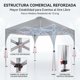 thumbnail image 5 of Carpa Plegable 3x3 m , Toldo Oxford 150D Impermeable Protección UPF50+ Anti Rayos UV, Mecanismo Bloqueo Central Armado Rápido Sin Herramientas-Para Jardín, Patio, Camping, Fiestas y Puestos De Feria, 5 of 9