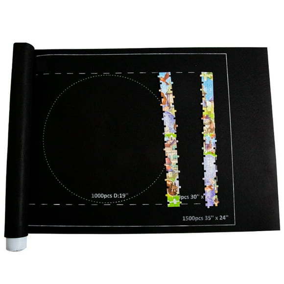 Portable Puzzles Mat Jigsaw Roll Felt Mat Play Mat Puzzles Blanket For Up To 1500 Pieces Puzzles Travel Storage Bag