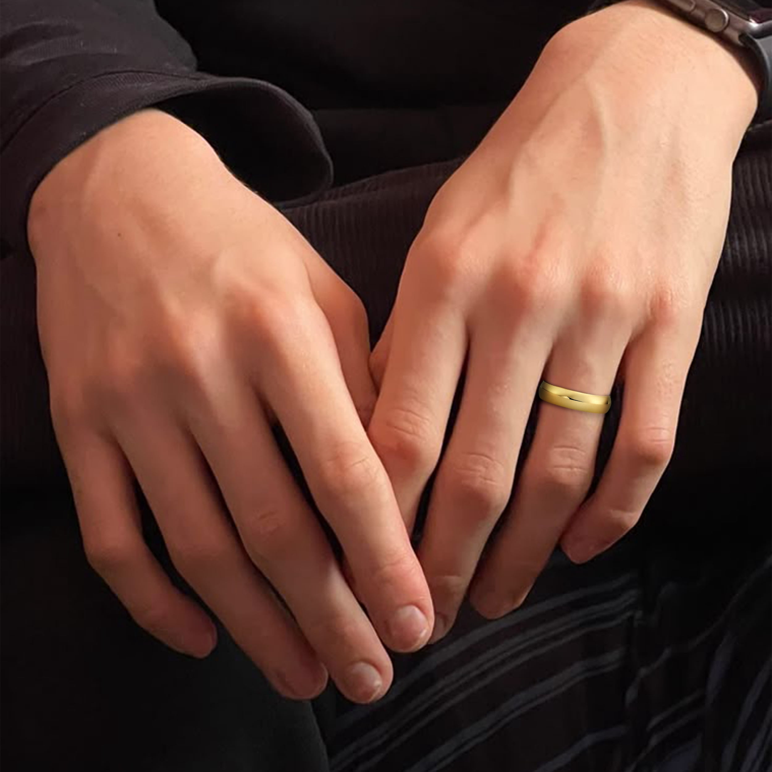 Oxford Ivy Oxford Ivy Men's 10K Yellow Gold 5mm Comfort Fit Plain Wedding Band Size 13