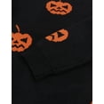 thumbnail image 5 of Sweaters for Women Halloween Pumpkin Print Crewneck Cable Knit Sweater Ribbed Long Sleeve Knitted Pullover Sweater Alsol Lamesa, 5 of 6