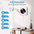 thumbnail image 2 of Reproductor de CD de pared, Mejorado(KC809), ROADOM CD Players para Casa, Altavoces Bluetooth & Radio FM con Pantalla LCD, Control Remoto IR, 2 of 3