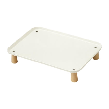Serenable Raised Pet Feeder Stand Cat Bowl Stand Dog Food Feeding Station Supplies Cat Dog Bowl Tray Elevated Shelf for Water Dispenser Milk White M